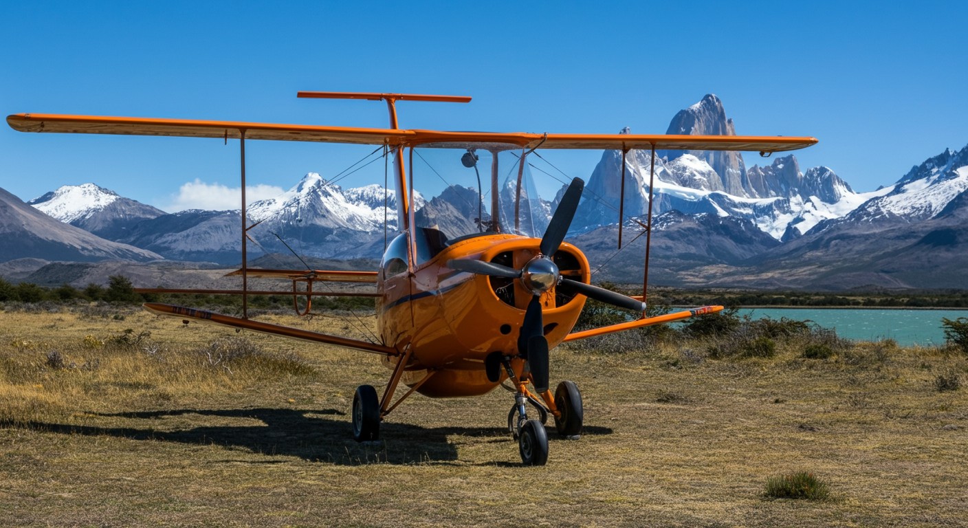 Flugzeug Flug über El Calafate
