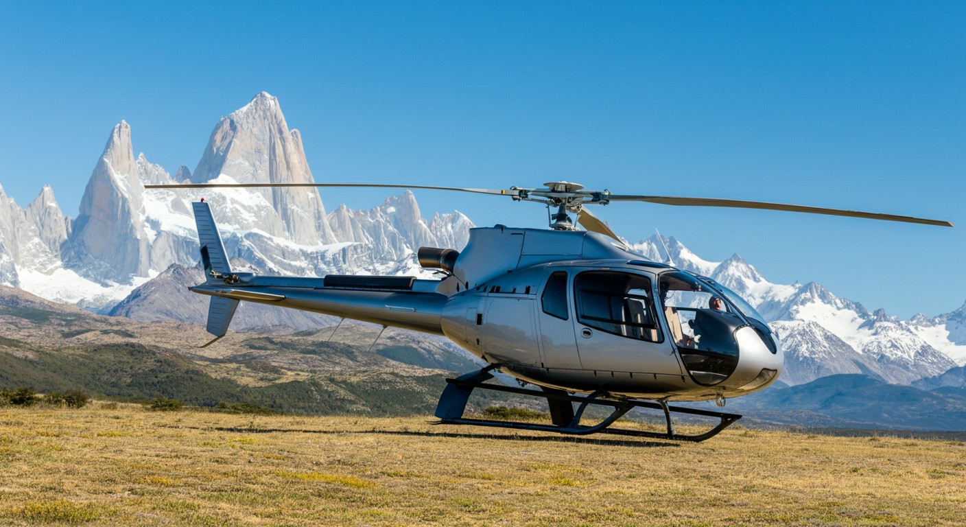 Passeio de helicóptero na Patagônia