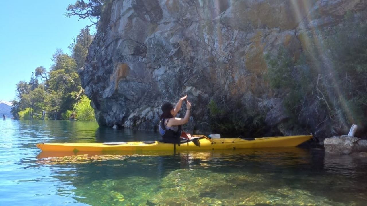 Kajak Auf Der Insel Huemul foto 9