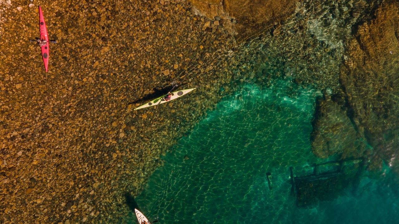 Kajak Auf Der Insel Huemul foto 4