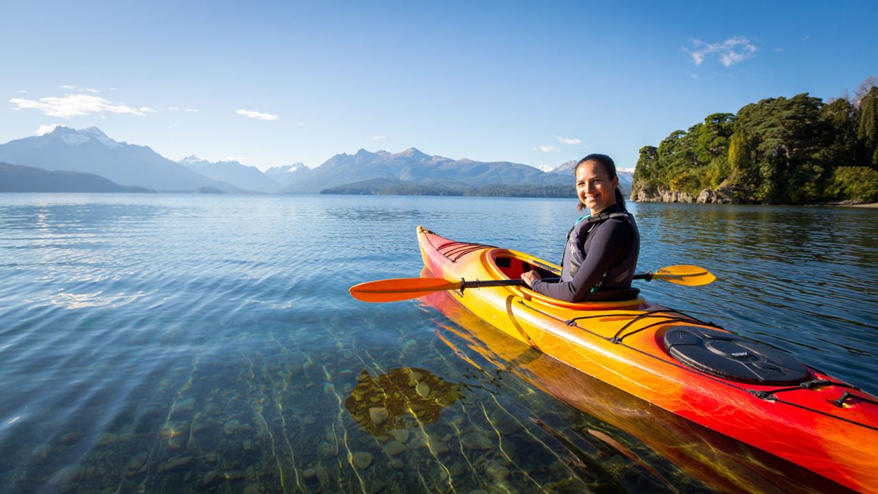 Kajak Auf Der Insel Huemul foto 6