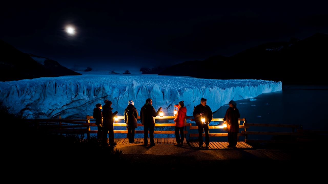 Glaciar Perito Moreno Con Luna Llena foto 4
